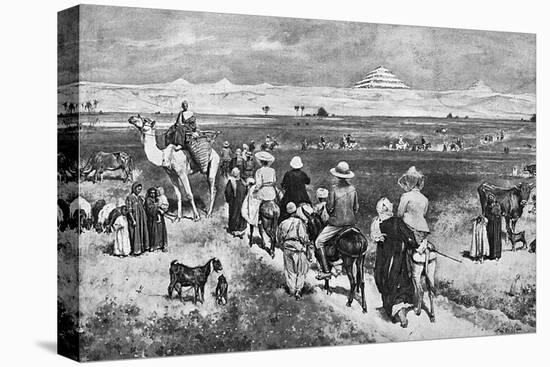 Visiting the Pyramids-Walter Paget-Stretched Canvas
