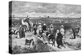 Visiting the Pyramids-Walter Paget-Stretched Canvas