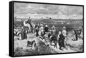 Visiting the Pyramids-Walter Paget-Framed Stretched Canvas