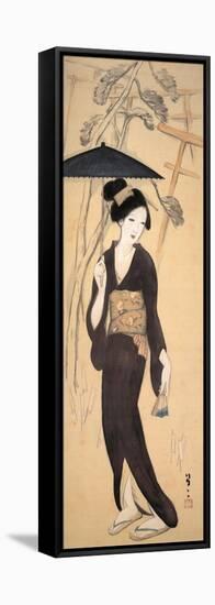 Visiting the Shrine at Inariyama, Japan-Yumeji Takehisa-Framed Stretched Canvas