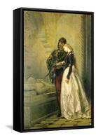 Visiting the Tomb of Romeo and Juliet, 1861-1862-Tranquillo Cremona-Framed Stretched Canvas