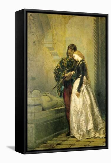 Visiting the Tomb of Romeo and Juliet, 1861-1862-Tranquillo Cremona-Framed Stretched Canvas