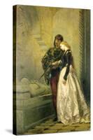 Visiting the Tomb of Romeo and Juliet, 1861-1862-Tranquillo Cremona-Stretched Canvas