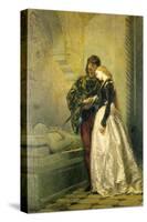Visiting the Tomb of Romeo and Juliet, 1861-1862-Tranquillo Cremona-Stretched Canvas