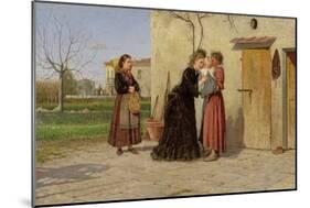 Visiting the Wet-Nurse-Silvestro Lega-Mounted Giclee Print