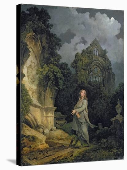 Visitor to a Moonlit Churchyard, 1790-Philip James Loutherbourg-Stretched Canvas