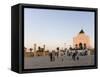 Visitors Amongst the Columns at the Unfinished Hassan Mosque, and Mausoleum of Mohammed V, Morocco-Graham Lawrence-Framed Stretched Canvas