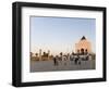 Visitors Amongst the Columns at the Unfinished Hassan Mosque, and Mausoleum of Mohammed V, Morocco-Graham Lawrence-Framed Photographic Print