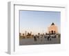 Visitors Amongst the Columns at the Unfinished Hassan Mosque, and Mausoleum of Mohammed V, Morocco-Graham Lawrence-Framed Photographic Print