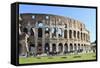 Visitors and Horse Carriages Beside the Outer Wall of the Colosseum, Forum Area, Rome-Eleanor Scriven-Framed Stretched Canvas