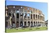 Visitors and Horse Carriages Beside the Outer Wall of the Colosseum, Forum Area, Rome-Eleanor Scriven-Stretched Canvas