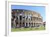 Visitors and Horse Carriages Beside the Outer Wall of the Colosseum, Forum Area, Rome-Eleanor Scriven-Framed Photographic Print