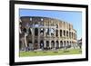 Visitors and Horse Carriages Beside the Outer Wall of the Colosseum, Forum Area, Rome-Eleanor Scriven-Framed Photographic Print