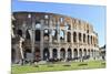 Visitors and Horse Carriages Beside the Outer Wall of the Colosseum, Forum Area, Rome-Eleanor Scriven-Mounted Photographic Print