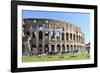 Visitors and Horse Carriages Beside the Outer Wall of the Colosseum, Forum Area, Rome-Eleanor Scriven-Framed Photographic Print