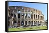 Visitors and Horse Carriages Beside the Outer Wall of the Colosseum, Forum Area, Rome-Eleanor Scriven-Framed Stretched Canvas