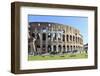 Visitors and Horse Carriages Beside the Outer Wall of the Colosseum, Forum Area, Rome-Eleanor Scriven-Framed Photographic Print