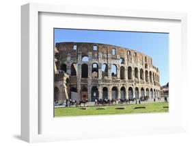 Visitors and Horse Carriages Beside the Outer Wall of the Colosseum, Forum Area, Rome-Eleanor Scriven-Framed Photographic Print