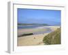 Visitors and Tourists Walking Dogs on Beach at Camel Estuary Near Rock, North Cornwall, England, Uk-Peter Barritt-Framed Premium Photographic Print