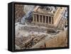 Visitors are Seen Outside the Ancient Parthenon Temple-null-Framed Stretched Canvas