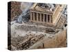 Visitors are Seen Outside the Ancient Parthenon Temple-null-Stretched Canvas