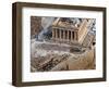 Visitors are Seen Outside the Ancient Parthenon Temple-null-Framed Photographic Print