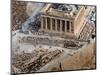 Visitors are Seen Outside the Ancient Parthenon Temple-null-Mounted Photographic Print