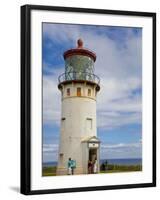 Visitors at Kilauea Lighthouse, Kauai, Hawaii, USA-Fred Lord-Framed Photographic Print