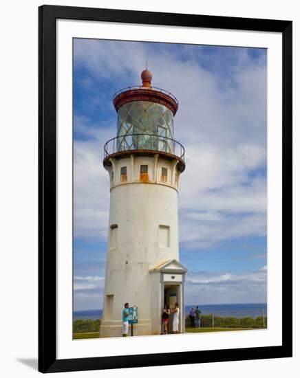 Visitors at Kilauea Lighthouse, Kauai, Hawaii, USA-Fred Lord-Framed Photographic Print