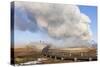 Visitors at the Gunnuhver Geothermal Area on Reykjanes Peninsula During Winter. Iceland-Martin Zwick-Stretched Canvas