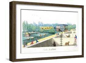 Visitors at the Jardin De Plantes, Paris, from 'De Paris a Douvres' by Roger Bookem, 1822-null-Framed Giclee Print