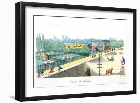 Visitors at the Jardin De Plantes, Paris, from 'De Paris a Douvres' by Roger Bookem, 1822-null-Framed Giclee Print