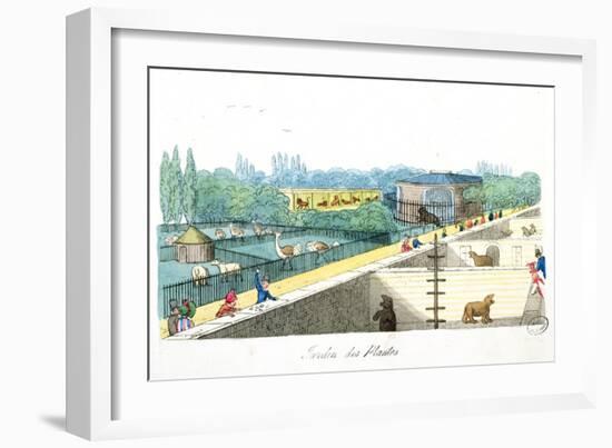 Visitors at the Jardin De Plantes, Paris, from 'De Paris a Douvres' by Roger Bookem, 1822-null-Framed Giclee Print