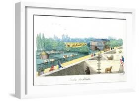 Visitors at the Jardin De Plantes, Paris, from 'De Paris a Douvres' by Roger Bookem, 1822-null-Framed Giclee Print