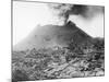 Visitors beneath Erupting Mt. Vesuvius-null-Mounted Photographic Print