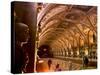 Visitors Examine the Sculptures and Frescoes of the Antiquarium Hall in Munich, Germany-null-Stretched Canvas