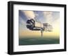 Visitors from Space-MIRO3D-Framed Art Print