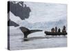 Visitors Get Close-up View of Humpback Whales in Cierva Cove, Gerlache Strait, Antarctic Peninsula-Hugh Rose-Stretched Canvas