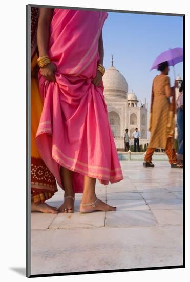 Visitors in Front of the Taj Mahal, UNESCO World Heritage Site, Agra, Uttar Pradesh, India, Asia-Gavin Hellier-Mounted Photographic Print