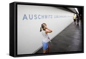 Visitors in Holocaust Museum-Felipe Rodriguez-Framed Stretched Canvas