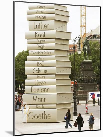 Visitors Look at a Sculpture Erected by the Initiative "Germany - Land of Ideas"-null-Mounted Photographic Print