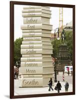 Visitors Look at a Sculpture Erected by the Initiative "Germany - Land of Ideas"-null-Framed Photographic Print