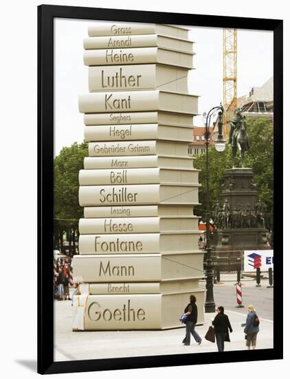 Visitors Look at a Sculpture Erected by the Initiative "Germany - Land of Ideas"-null-Framed Photographic Print