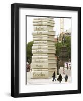 Visitors Look at a Sculpture Erected by the Initiative "Germany - Land of Ideas"-null-Framed Photographic Print