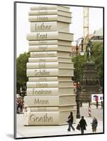 Visitors Look at a Sculpture Erected by the Initiative "Germany - Land of Ideas"-null-Mounted Photographic Print