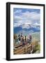 Visitors on a Viewing Platform on Sulphur Mountain Summit Overlooking Banff National Park-Neale Clark-Framed Photographic Print