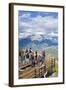 Visitors on a Viewing Platform on Sulphur Mountain Summit Overlooking Banff National Park-Neale Clark-Framed Photographic Print