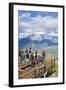 Visitors on a Viewing Platform on Sulphur Mountain Summit Overlooking Banff National Park-Neale Clark-Framed Photographic Print