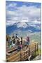 Visitors on a Viewing Platform on Sulphur Mountain Summit Overlooking Banff National Park-Neale Clark-Mounted Photographic Print