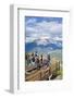 Visitors on a Viewing Platform on Sulphur Mountain Summit Overlooking Banff National Park-Neale Clark-Framed Photographic Print